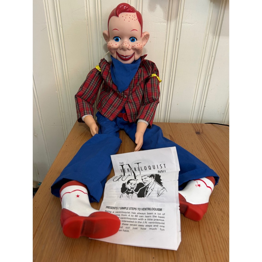 Vintage Howdy Doody Goldberger 30"Ventriloquist Doll Collectible Red Boots 1974